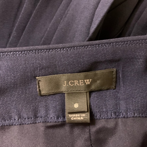 J Crew Navy Pleated Skirt - Picture 5 of 7